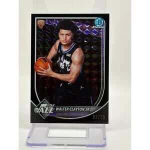2025-26 Bowman Chrome Walter Clayton Jr Rookie Black Geometric Refractor 2/10 SP